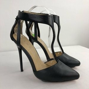 L.A.M.B. Black Lamb Leather Heels